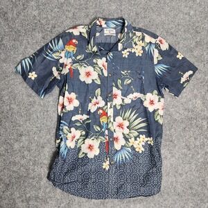 Billabong Tailored Fit Shirt Men L Multicolor Tropical Floral Print Beach Summer